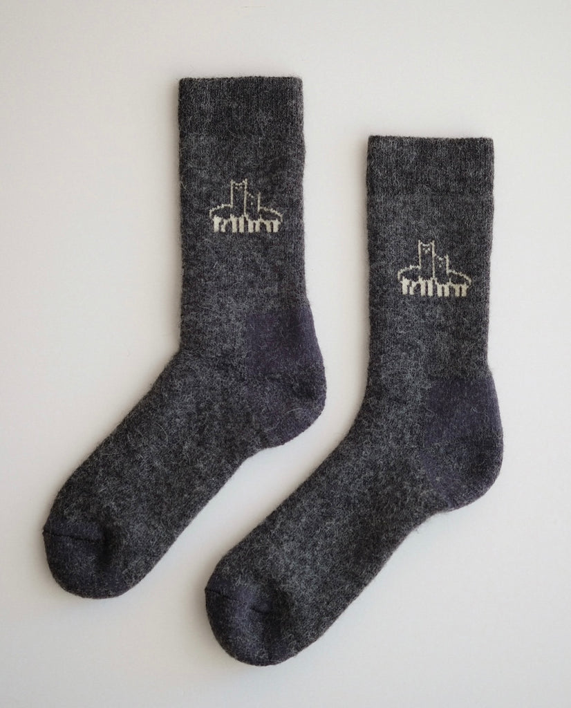 Alpaca Socks Dark Grey